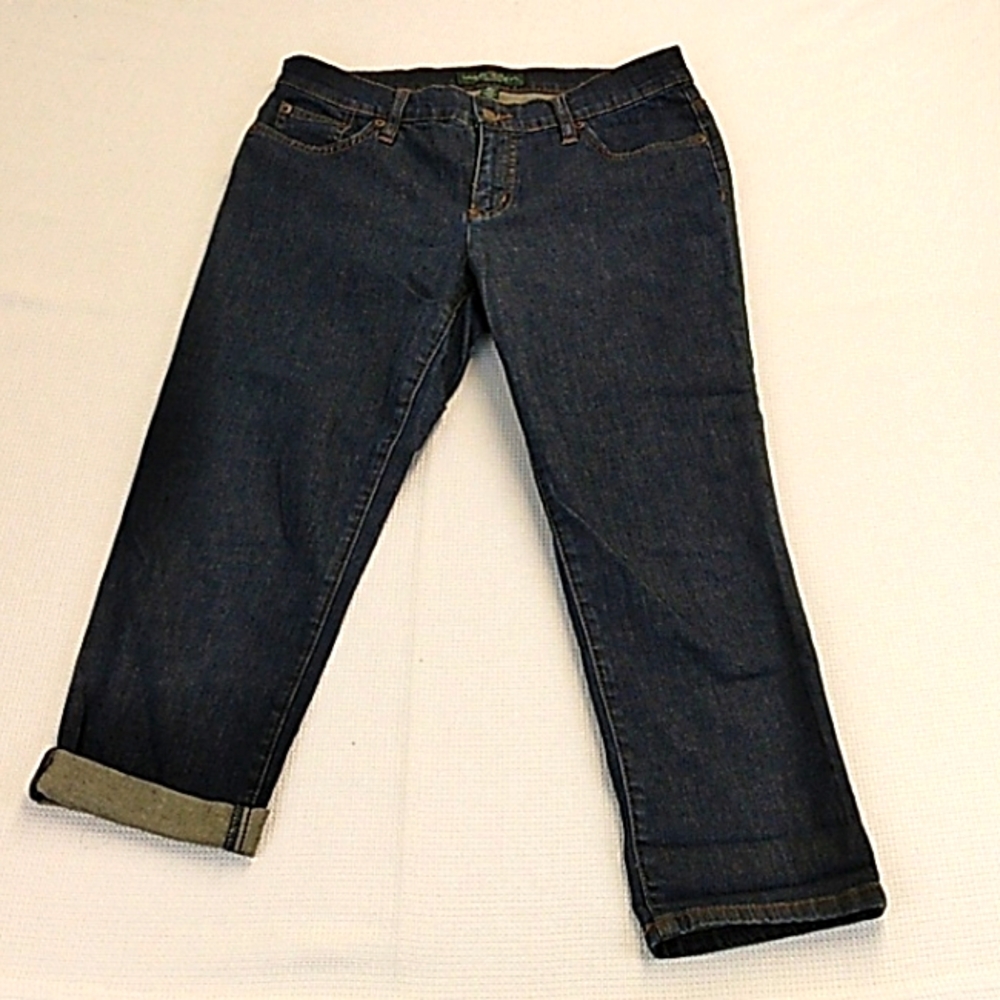 Lauren Ralph Lauren Size 8 Petite Dark‎ Wash Jeans